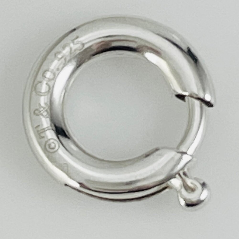 Tiffany & Co 12mm Large Spring Jump Ring Charm Holder Clasp in Sterling Silver